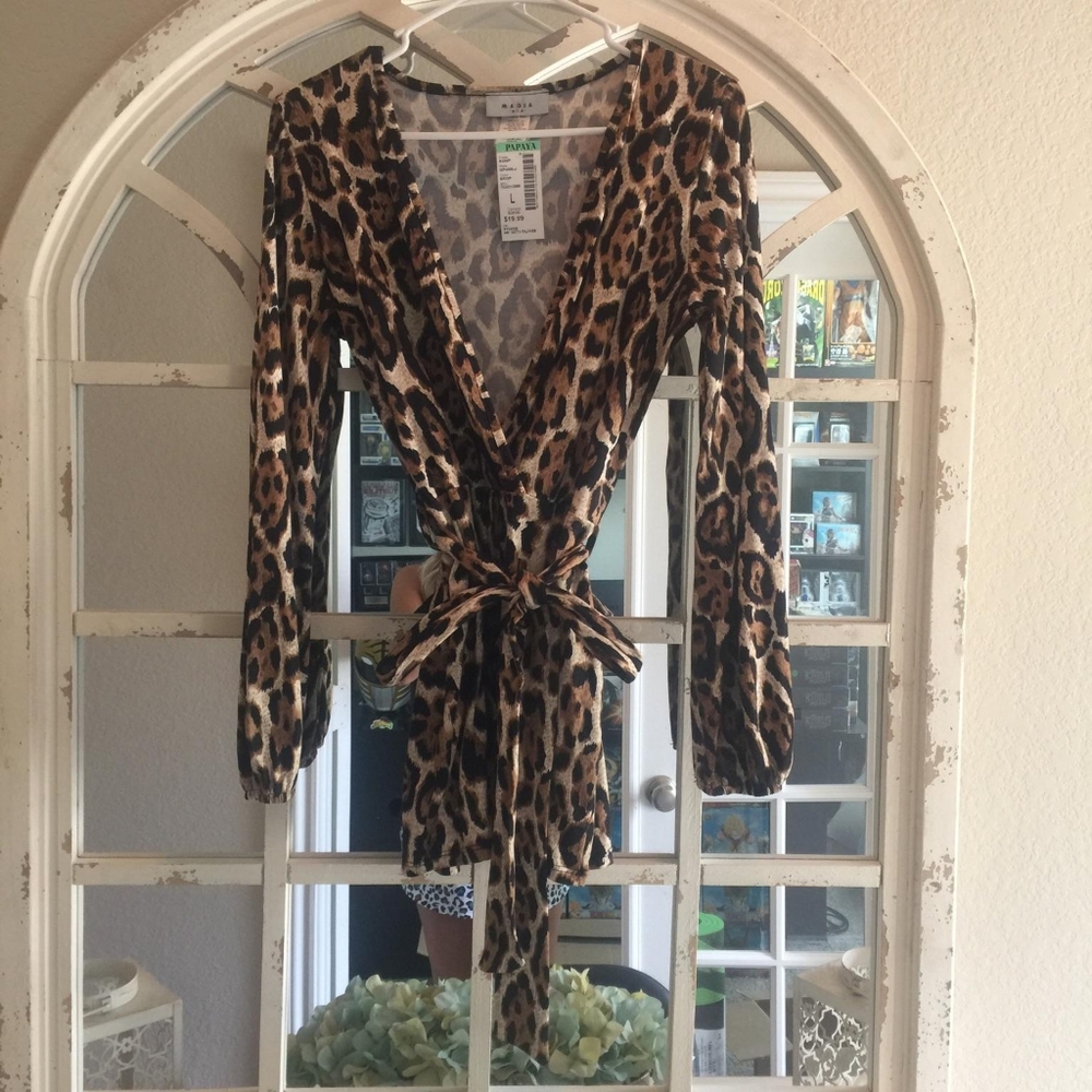 Leopard print romper